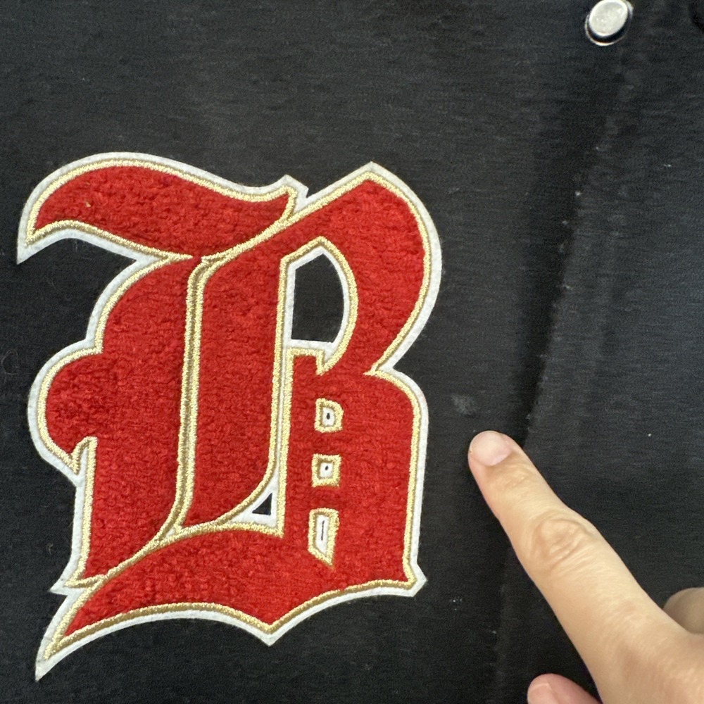 Pro Standard Chicago Bulls Varsity Jacket Medium Black Classic Championship‎ - Picture 5 of 14